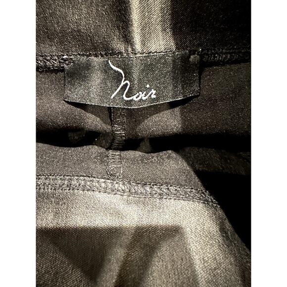 Noir – Slit Front Coated Leather Pants – Size Small - Picture 2 of 4